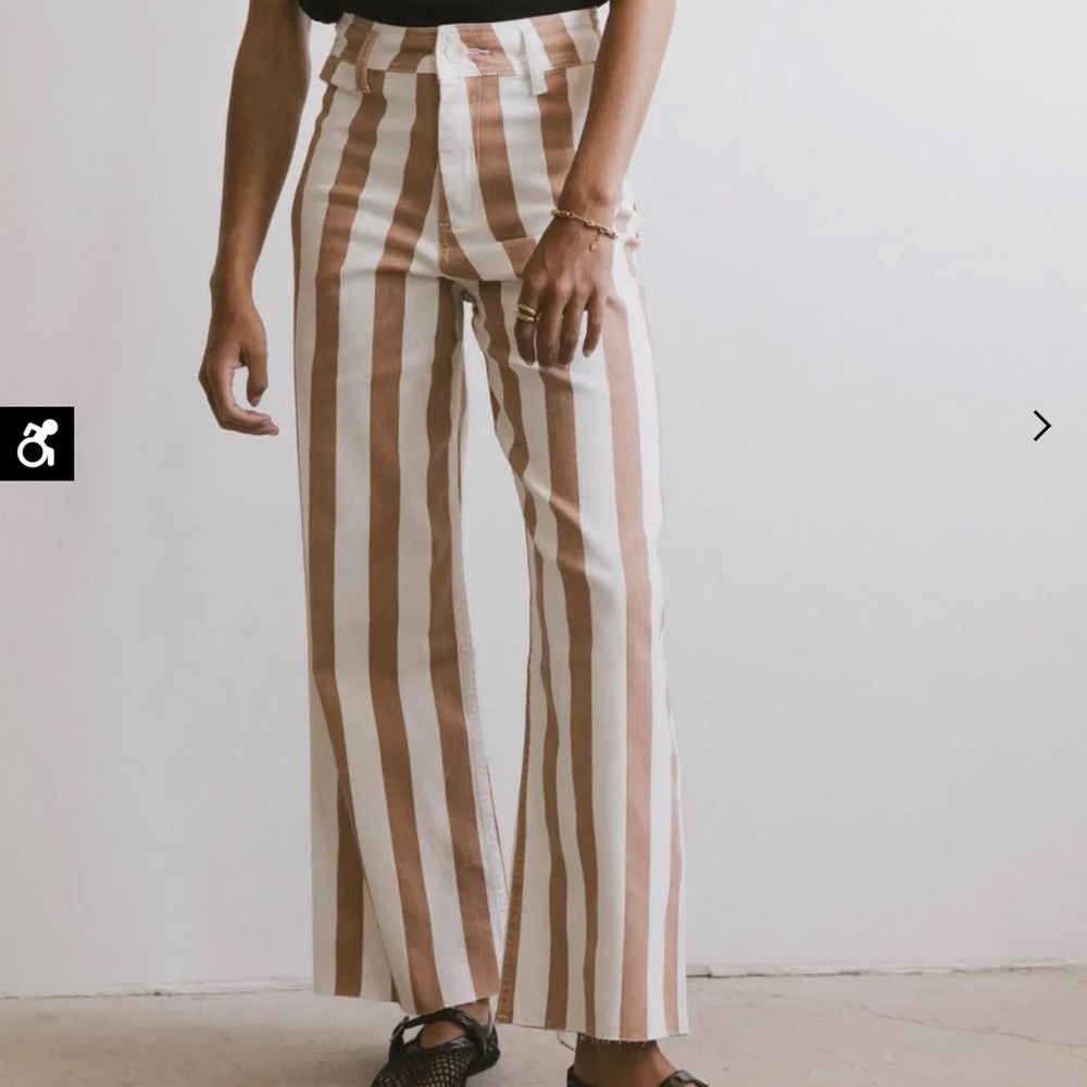 bohme striped Striaght Leg Jeans Medium